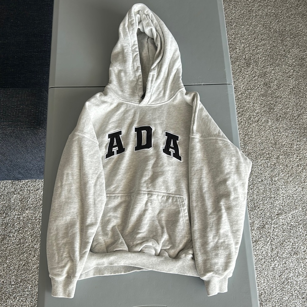ADANOLA ADA Oversized Hoodie - Light Grey Melange size small